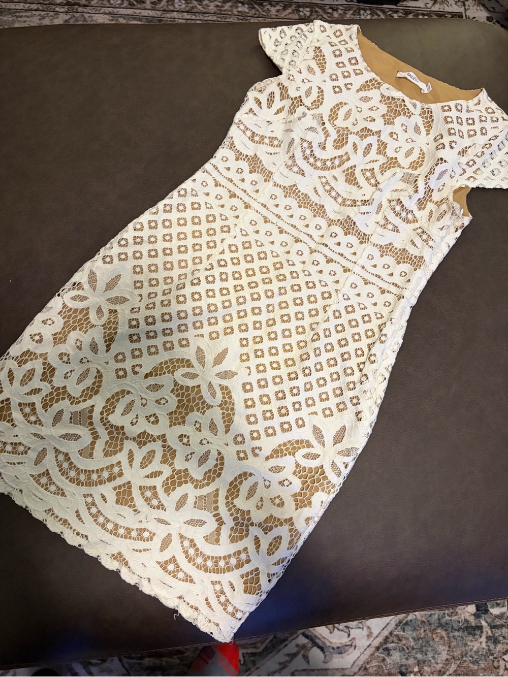Bailey 44 White Lace Sheath Dress Small Bridal Rehearsal Cocktail $198